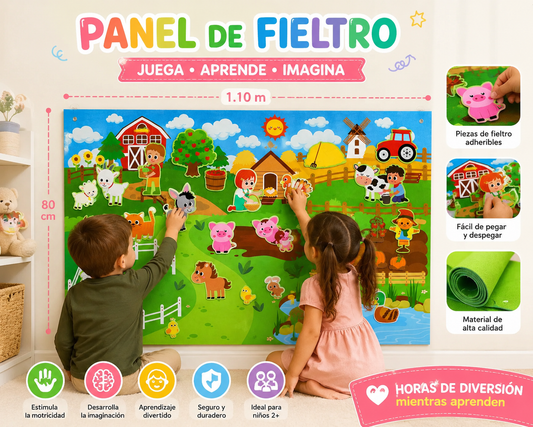✨ Panel Interactivo Montessori Para Niños