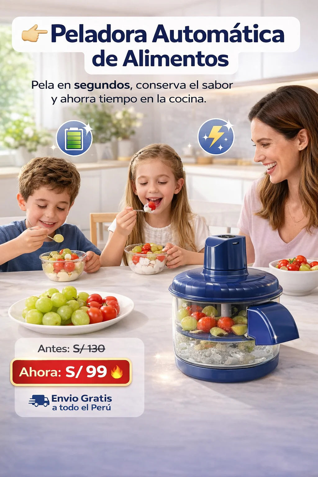 🔥 El pelador eléctrico que todos están comprando 🍏⚡